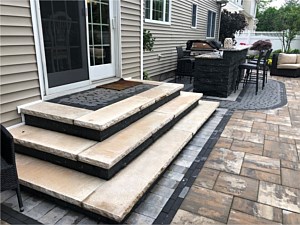 u shape steps l shape steps nicolock alpine southbay blend